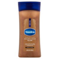 Vaseline Glazed and Glisten Golden Hour Glow Vanilla Cocoa Gel Oil, 6.8 fl oz