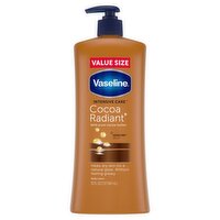 Vaseline Intensive Care Cocoa Radiant + Vaseline Jelly Body Lotion Value Size, 32 fl oz, 32 Ounce