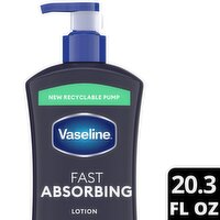 Vaseline Men Fast Absorbing 3 in 1 Body, Face & Hands Lotion, 20.3 fl oz