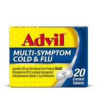 Advil Multi-Symptom Cold & Flu Coated Tablets, 20 count, 20 Each