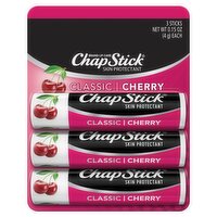 ChapStick Classic Cherry Skin Protectant Lip Balm, 0.15 oz, 3 count