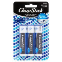 ChapStick Moisturizer Original 2 in 1 Lipcare Sticks, SPF 15, 0.15 oz, 3 count