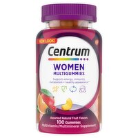 Centrum MultiGummies Gummy Multivitamin for Women, Multivitamin/Multimineral Supplement - 100 Count