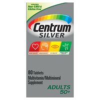 Centrum Silver Multivitamin for Adults 50 Plus, Multivitamin/Multimineral Supplement - 80 Count, 10 Each