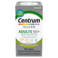 Centrum Silver Multivitamin for Adults 50 Plus, Multivitamin/Multimineral Supplement - 80 Count, 10 Each