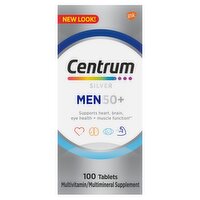 Centrum Silver Men 50+ Multivitamin/Multimineral Supplement Tablets, 100 count, 100 Each