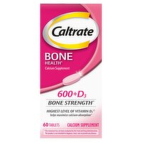 Caltrate 600+D3 Tablets Calcium Supplement, 60 count, 60 Each