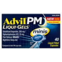 Haleon Advil PM Liqui-Gels Minis Liquid Filled Capsules, 40 count