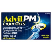 Haleon Advil PM Liqui-Gels Minis Liquid Filled Capsules, 40 count