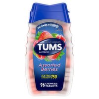 Tums Chewy Bites Assorted Berries Calcium Carbonate Antacid, 96 count