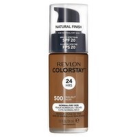Revlon ColorStay Natural Finish 500 Walnut Broad Spectrum Makeup, SPF 20, 1.0 fl oz