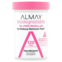 Almay Biodegradable Oil Free Micellar Eye Makeup Remover Pads, 120 count