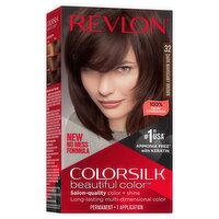 Revlon ColorSilk Beautiful Color 32 Dark Mahogany Brown Permanent Hair Color, 1 count