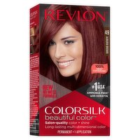 Revlon ColorSilk Beautiful Color 49 Auburn Brown Permanent Hair Color, 1 count