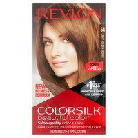 Revlon ColorSilk Beautiful Color 54 Light Golden Brown Permanent Haircolor, 1 application