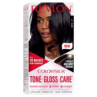 Revlon Colorsilk Tone+Gloss+Care 1 Black Demi-Permanent Hair Color, 1 application