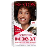 Revlon Colorsilk Tone+Gloss+Care 4 Dark Brown Demi-Permanent Hair Color, 1 application
