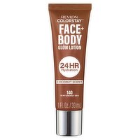Revlon Colorstay 140 In My Bronzy Era Coconut Scent Face + Body Glow Lotion, 1 fl oz