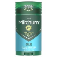 Mitchum Men Clean Control Invisible Solid Antiperspirant & Deodorant, 2.7 oz, 2.7 Ounce