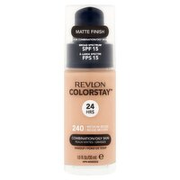 Revlon ColorStay Matte Finish 240 Medium Beige Broad Spectrum Makeup, SPF 15, 1.0 fl oz