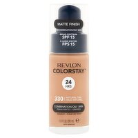 Revlon ColorStay Matte Finish 330 Natural Tan Broad Spectrum Makeup, SPF 15, 1.0 fl oz