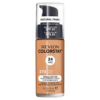 Revlon ColorStay Natural Finish 370 Toast Broad Spectrum Makeup, SPF 20, 1.0 fl oz