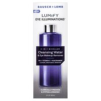 Bausch + Lomb Lumify Eye Illuminations Cleansing Water & Eye Makeup Remover, 5.4 fl oz