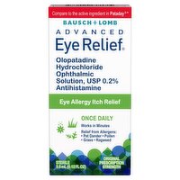 Bausch + Lomb Advanced Eye Relief Eye Allergy Itch Relief Drops, 0.12 fl oz