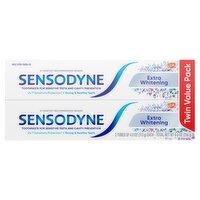 Sensodyne Extra Whitening Toothpaste Twin Value Pack, 4.0 oz, 2 count, 8 Ounce