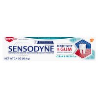 Sensodyne Sensitivity & Gum Sensitive Toothpaste for Gingivitis, Sensitive Teeth Treatment - 3.4 Oz