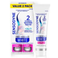 Sensodyne Clinical White Stain Protector Toothpaste Value Pack, 3.4 oz, 2 count