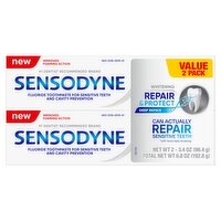 Gsk Sensodyne Deep Repair and Protect Whitening Toothpaste Value Pack, 3.4 oz, 2 count