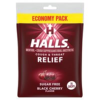 Halls Relief Sugar Free Black Cherry Flavor Drops Economy Pack, 70 count