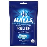 Halls Mentho-Lyptus Flavor Cough & Throat Relief Drops, 30 count