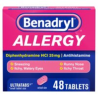 Benadryl Allergy Ultratabs Tablets, 48 count