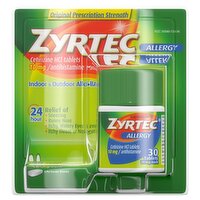 Zyrtec Indoor & Outdoor Allergy Tablets, 10 mg, 30 count