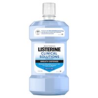 Listerine Clinical Solutions Zero Alcohol Breath Defense Smooth Mint Mouthwash, 1.8 fl oz