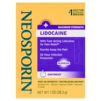 Neosporin Maximum Strength Lidocaine First Aid Antibiotic / Pain Relieving Ointment, 1 oz
