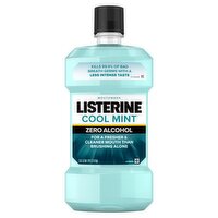 Listerine Cool Mint Zero Alcohol Mouthwash, 1 qt, 1 pt, 2.7 fl oz