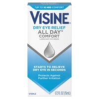 Visine Dry Eye Relief All Day Comfort Lubricant Eye Drops, 1/2 fl. oz