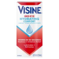 Visine Red Eye Hydrating Comfort Lubricant / Redness Reliever Eye Drops, 1/2 fl oz, 0.5 Fluid ounce