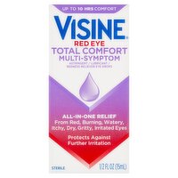 Visine Red Eye Total Comfort Multi-Symptom Sterile Eye Drops, 1/2 fl oz