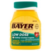 Bayer Low Dose Aspirin Regimen Safety Enteric Coated Tablets 81 mg, 300 count, 300 Each