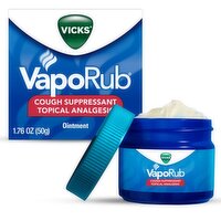 Vicks VapoRub, Original, Cough Suppressant, Topical Chest Rub & Analgesic Ointment,  Medicated Vick