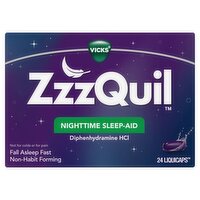 VICKS ZzzQuil Nighttime Sleep-Aid LiquiCaps, 24 count