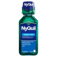 VICKS NyQuil Cold & Flu Nighttime Relief Liquid, 12 fl oz, 12 Fluid ounce