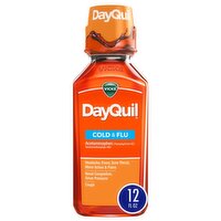 Vicks DayQuil Cold & Flu Relief Liquid Over-the-Counter Medicine, Non-Drowsy Powerful Multi-Symptom
