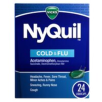 Vicks NyQuil Cold & Flu Relief Over-the-Counter Medicine, Powerful Multi-Symptom Nighttime Relief f