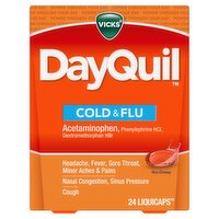 VICKS DayQuil Non-Drowsy Cold & Flu LiquiCaps, 24 count, 24 Each