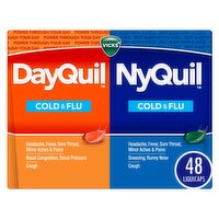 Vicks DayQuil & NyQuil Co-Pack, Cold & Flu Over-the-Counter Medicine, Powerful Multi-Symptom Daytim